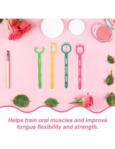 Garneck 4 Piezas Entrenador Muscular Oral para Terapia del Habla