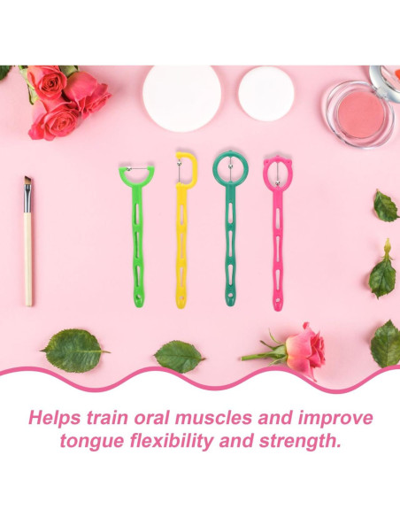 Garneck 4 Piezas Entrenador Muscular Oral para Terapia del Habla