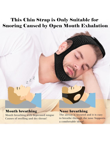 Correa para Barbilla Anti Ronquidos Gnaye 62CM Ajustable