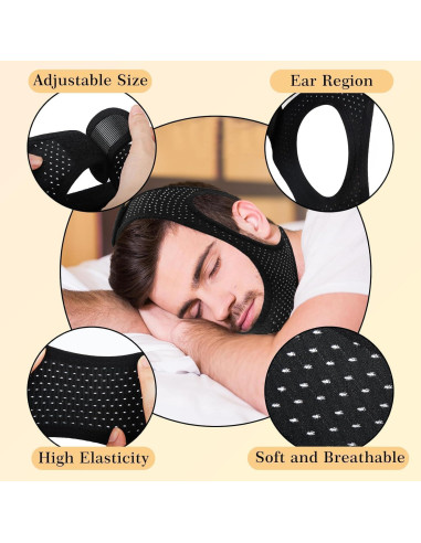 Correa para Barbilla Anti Ronquidos Gnaye 62CM Ajustable