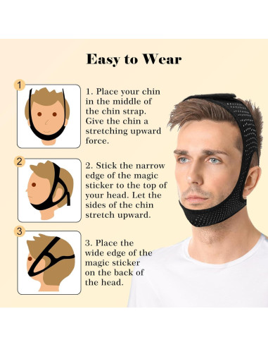 Correa para Barbilla Anti Ronquidos Gnaye 62CM Ajustable