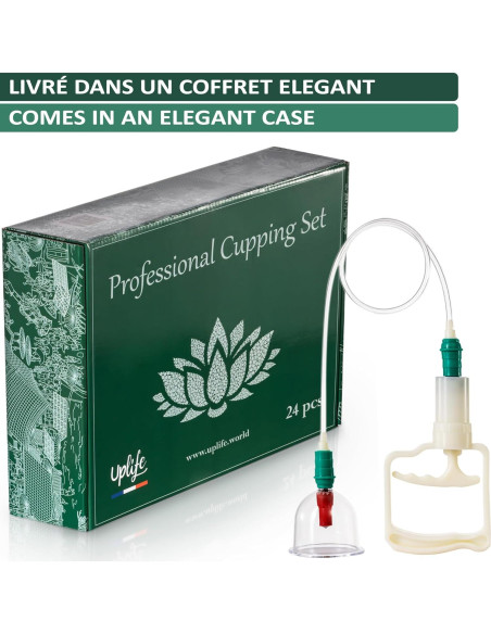 Kit de Ventosas Uplife 24 Copas para Masaje y Terapia