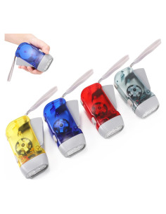 Paquete de 4 Linternas de Manivela BFVV LED para Emergencias