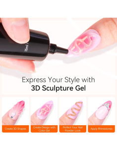 Gel Escultor de Uñas 3D Makartt 15g Transparente para DIY 2