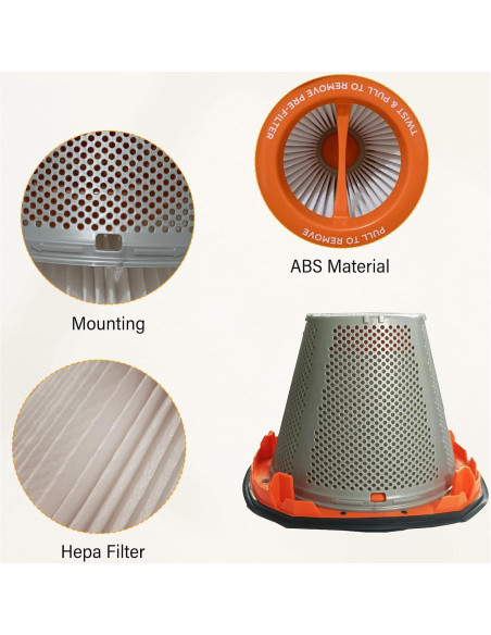 Filtro HEPA JZSTARINGE CMCVH001C1 para Aspiradora Craftsman V20 y Black Decker