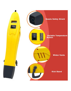 Pistola de Calor Mini QST EXPRESS 350W Amarilla 2 Temperaturas 2