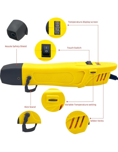 Pistola de Calor Mini QST EXPRESS 350W Amarilla 2 Temperaturas
