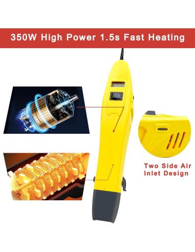Pistola de Calor Mini QST EXPRESS 350W Amarilla 2 Temperaturas