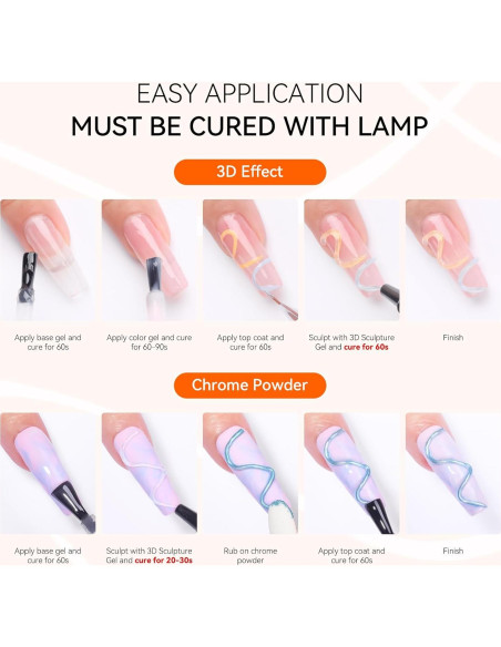 Gel Escultor de Uñas 3D Makartt 15g Transparente para DIY