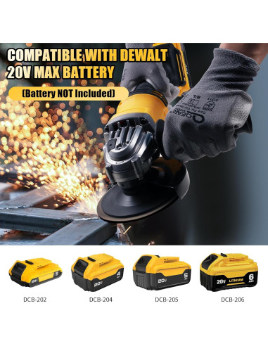 Amoladora Angular Inalámbrica Lezwuatoolz 20V 11.43 cm