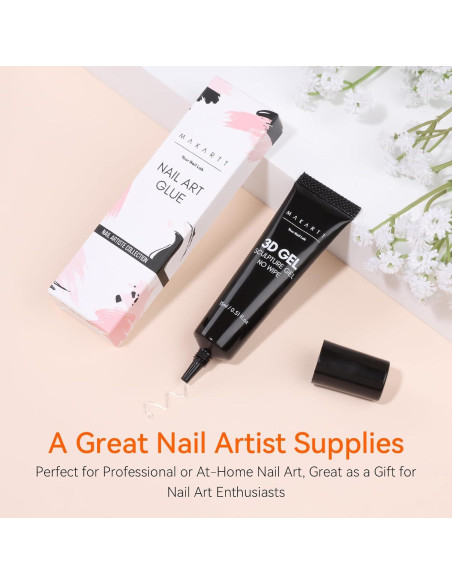 Gel Escultor de Uñas 3D Makartt 15g Transparente para DIY