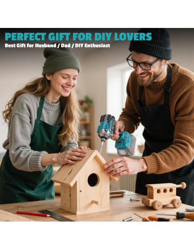 Destornillador de impacto inalámbrico DIYtoolifz 18V 2800 In-lbs