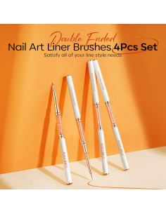 Kit de Pinceles para Arte de Uñas Modelones 7/11/15/20mm 2