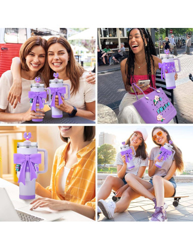 Accesorios para Taza Stanley 40oz ZYBIDEAL - 9 Piezas Morado