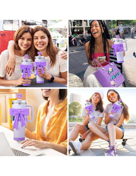 Accesorios para Taza Stanley 40oz ZYBIDEAL - 9 Piezas Morado