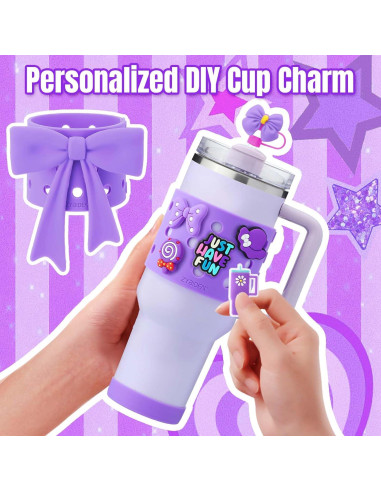 Accesorios para Taza Stanley 40oz ZYBIDEAL - 9 Piezas Morado