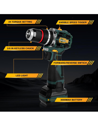 Taladro Inalámbrico DentWiz DK006 24 Configuraciones 3000mAh