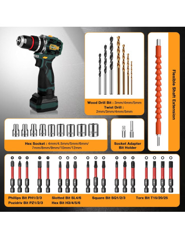 Taladro Inalámbrico DentWiz DK006 24 Configuraciones 3000mAh