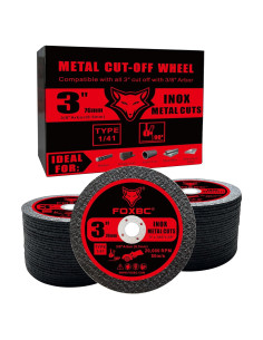 Discos de Corte FOXBC 3" para Metal y Acero Inoxidable - 50 Unidades