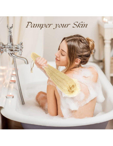 Esponja de Baño Lufa Egipcia 100% Natural Exfoliante 24x12cm
