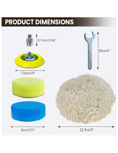 Kit de Pulido 6 Pcs Noyfemr para Pulidora Milwaukee M12 2