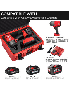 Estuche Duro Impermeable Turokacase para Llave Milwaukee M18 2