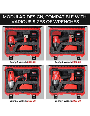 Estuche Duro Impermeable Turokacase para Llave Milwaukee M18