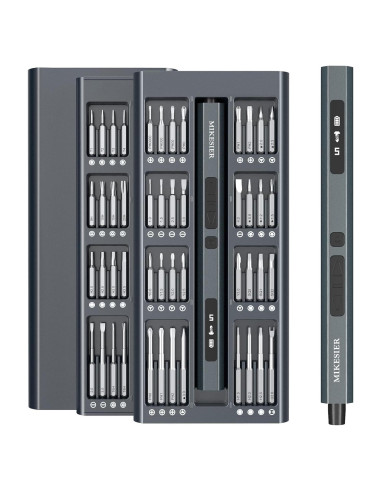 Destornillador Eléctrico Mini MIKESIER 3.7V 64 Puntas Magnéticas