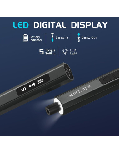 Destornillador Eléctrico Mini MIKESIER 3.7V 64 Puntas Magnéticas