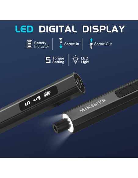 Destornillador Eléctrico Mini MIKESIER 3.7V 64 Puntas Magnéticas