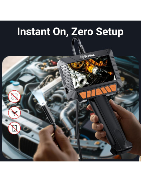 Cámara Endoscópica HD 1920P Ferdiiz 5m IP67 con Luz LED