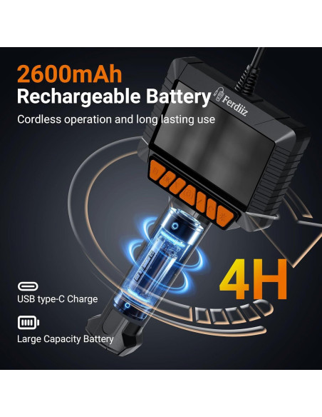 Cámara Endoscópica HD 1920P Ferdiiz 5m IP67 con Luz LED