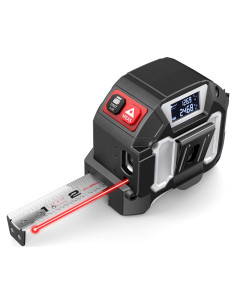 Cinta Métrica Láser 2-en-1 JolyWell 46m y 5m Precisión