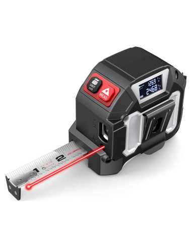 Cinta Métrica Láser 2-en-1 JolyWell 46m y 5m Precisión