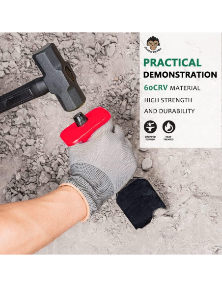 Cincel Plano 225mm Barra del Rey Mono 2.5" Ancho Acero