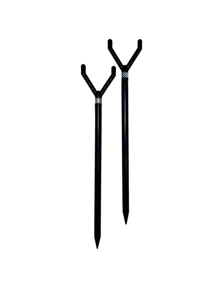 Soporte de caña de pescar extensible Fishin Stix 40" negro - Paquete de 2