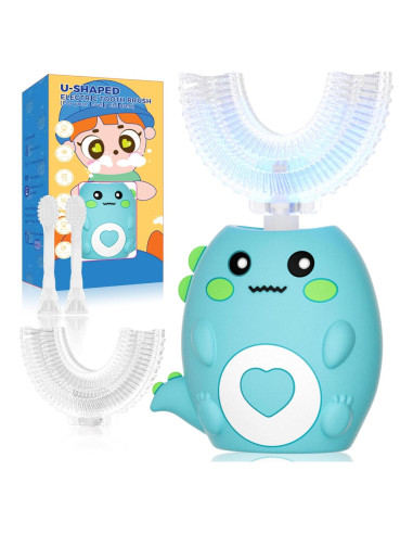 Cepillo de dientes eléctrico para niños U-Shaped Dino 360