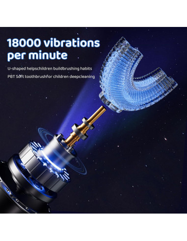 Cepillo de dientes eléctrico para niños U-Shaped Dino 360