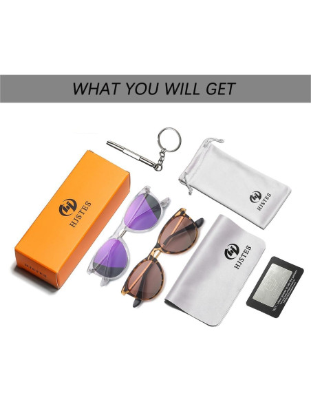 Gafas de sol polarizadas HJSTES para niños 50mm UV 100% protección