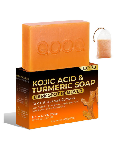 Jabón Aclarador QOOQ con Ácido Kójico y Cúrcuma 100g