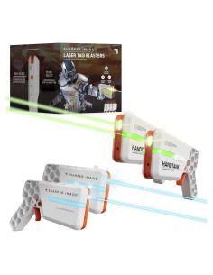 Juego de Blasters Laser Tag Sharper Image - Paquete de 4, Alcance 33.5m