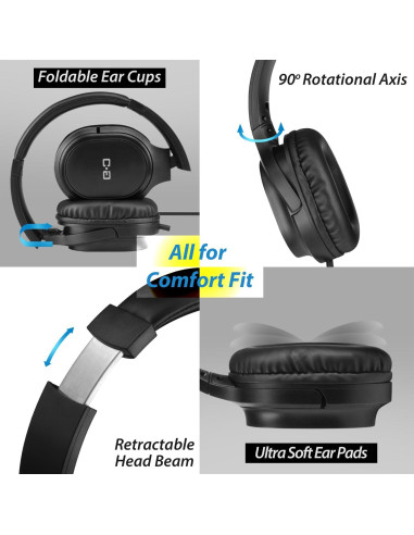 Auriculares con cable ChanGeek W6-A 5.5M para TV y PC