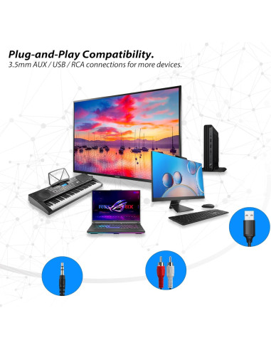 Auriculares con cable ChanGeek W6-A 5.5M para TV y PC