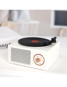 Altavoz Bluetooth Vintage K10 YonTon Blanco 5W Portátil 2