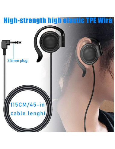 Auricular Mono EXMAX ATG-100T 3.5mm para Deportes y Trabajo