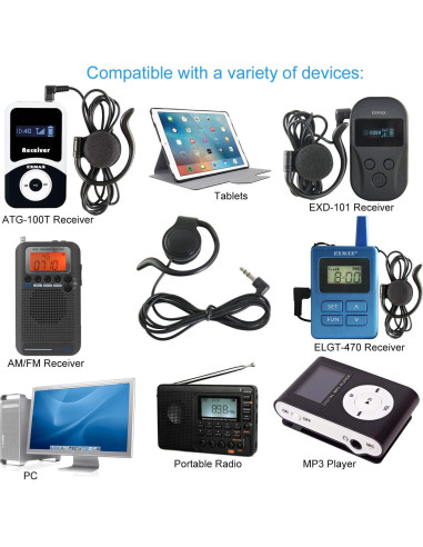 Auricular Mono EXMAX ATG-100T 3.5mm para Deportes y Trabajo