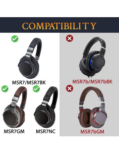 Funda de Diadema SOULWIT para Auriculares Audio Technica ATH MSR7 2