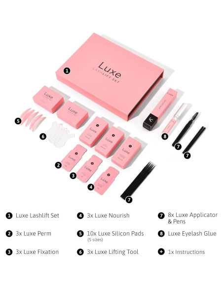 Kit de Elevación de Pestañas Luxe Cosmetics - 3 Aplicaciones