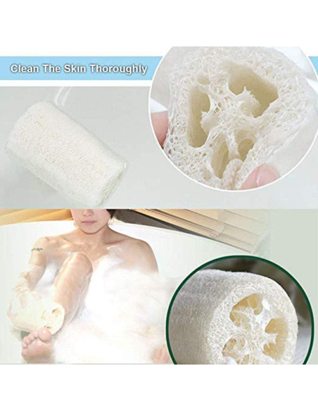 Esponjas de Luffa Orgánica Natural Serdokntbig - Paquete de 6