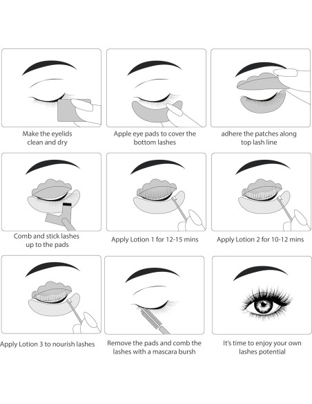 Kit de Elevación de Pestañas Luxe Cosmetics - 3 Aplicaciones